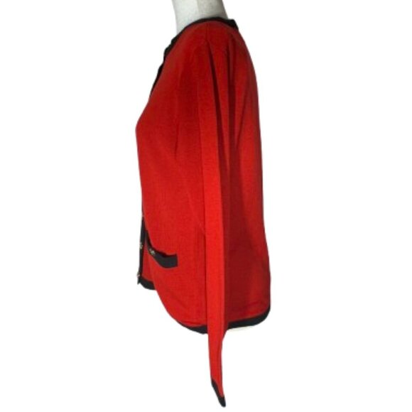 Appleseed's Two Piece Women's Red and Black Cardigan Set Size Small - Picture 4 of 11
